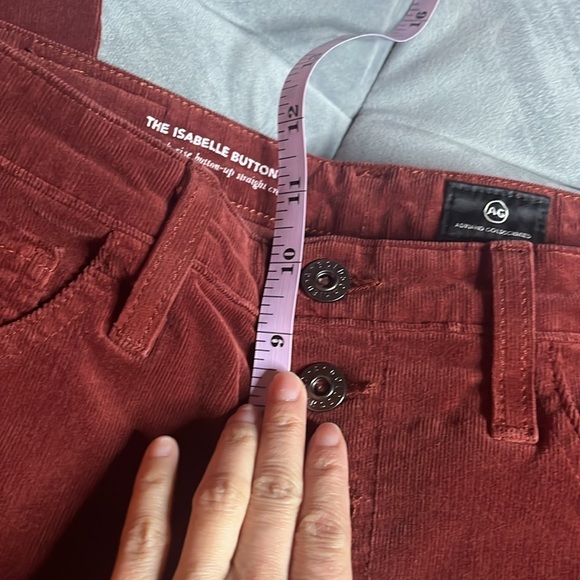 “AG: Adriano Goldschmied-The Isabelle Button Up Corduroy Pants size 27R” - Picture 4 of 9